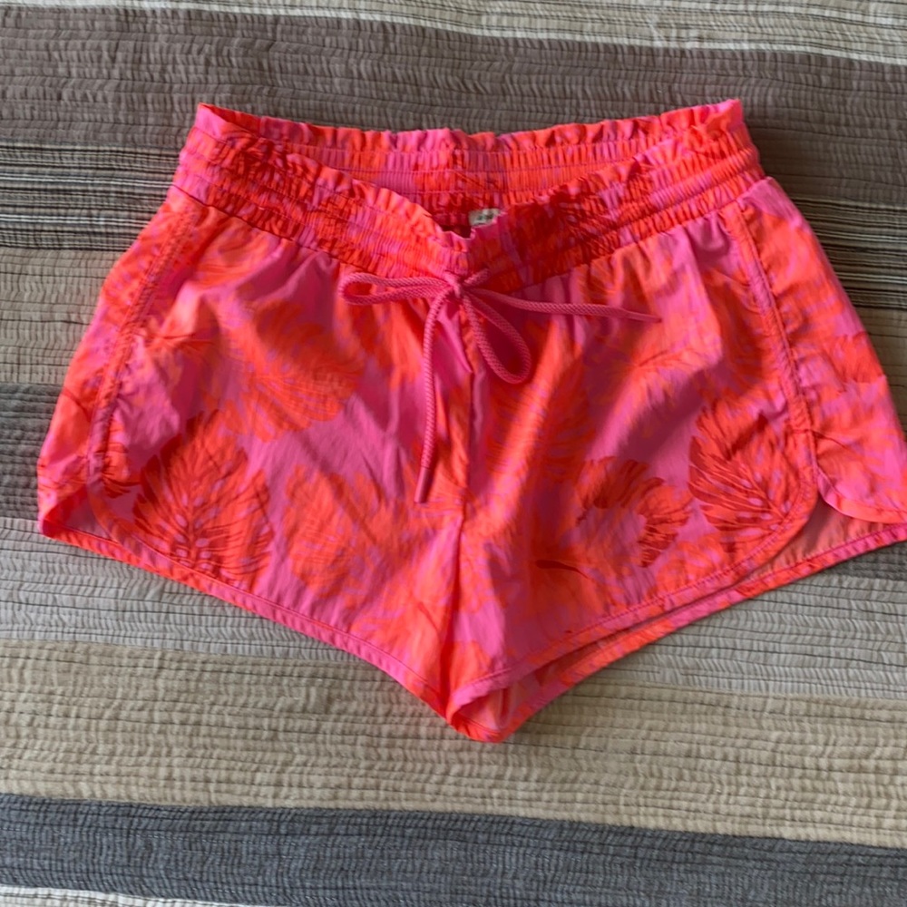 Aerie Neon Palm Print Shorts